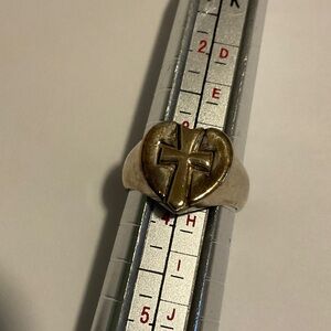 Retired James Avery 925/14k cross ring